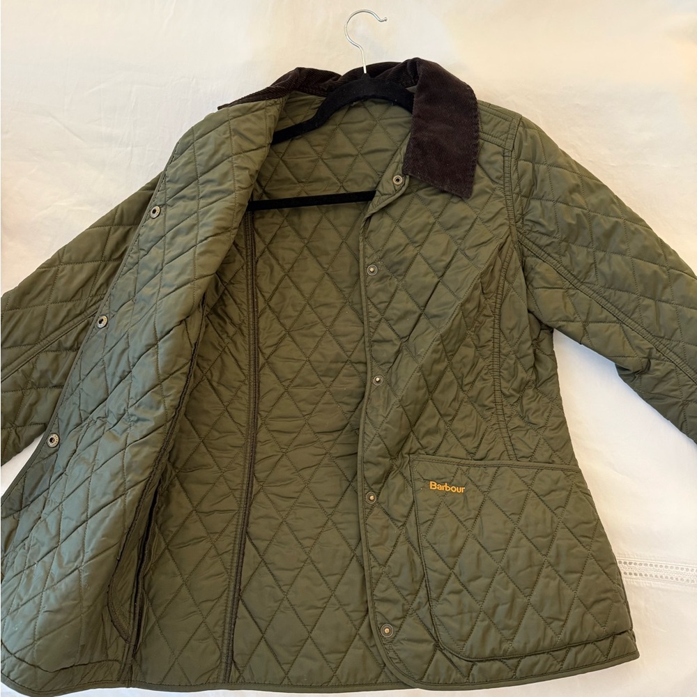 Barbour Sage Green Quilted Utility Jacket